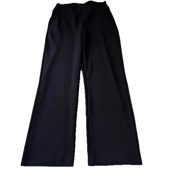 Saint + Sophia Putney Pull On Pants Size 12 Navy Blue Relaxed Straight Pockets - Picture 5 of 16